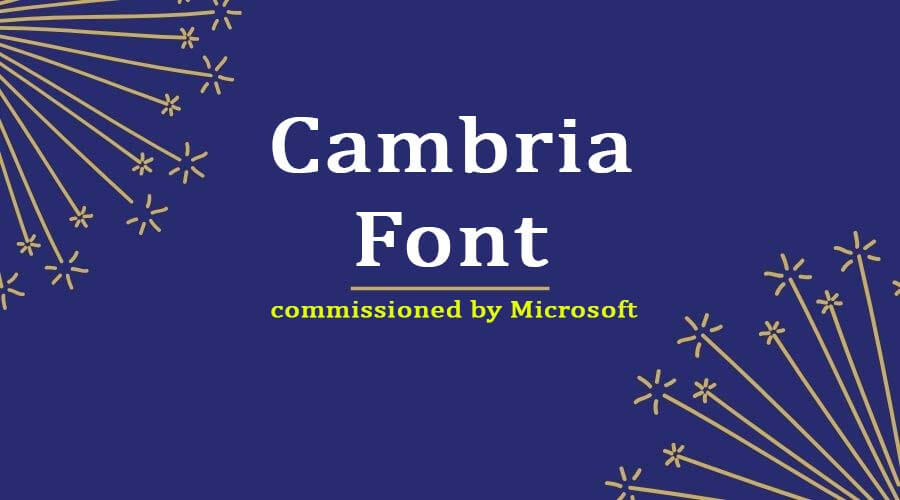cambria font download mac